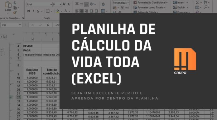 A melhor planilha Excel para cálculo da VIDA TODA (todas as funções e fórmulas abertas)