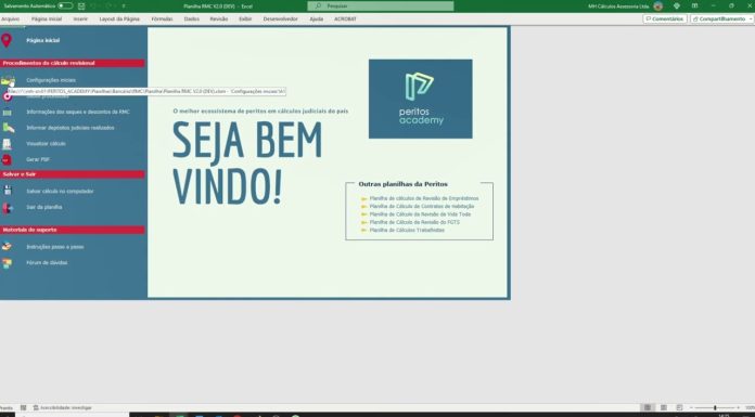 Veja a melhor planilha da RMC em ação