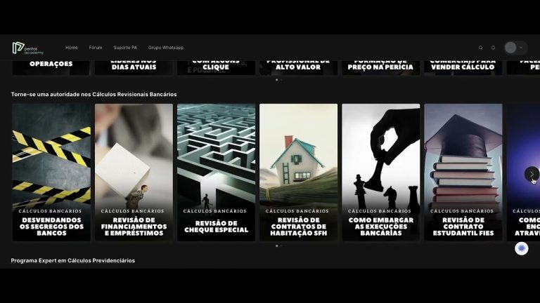 Curso de Cálculos Bancários da Peritos Academy