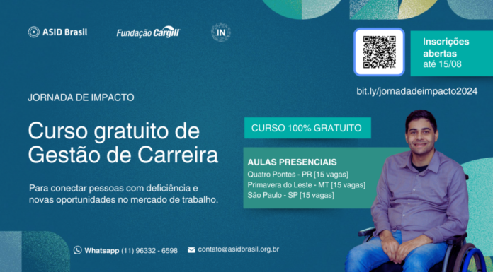 Jornada de Impacto: curso gratuito já profissionalizou mais de 250 pessoas com deficiência para o mercado de trabalho no Brasil