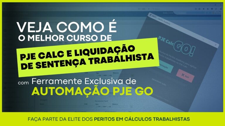 Melhor curso de PJE Calc + Ferramenta de Automação Exclusiva