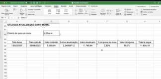 Cálculo de juros de mora automático